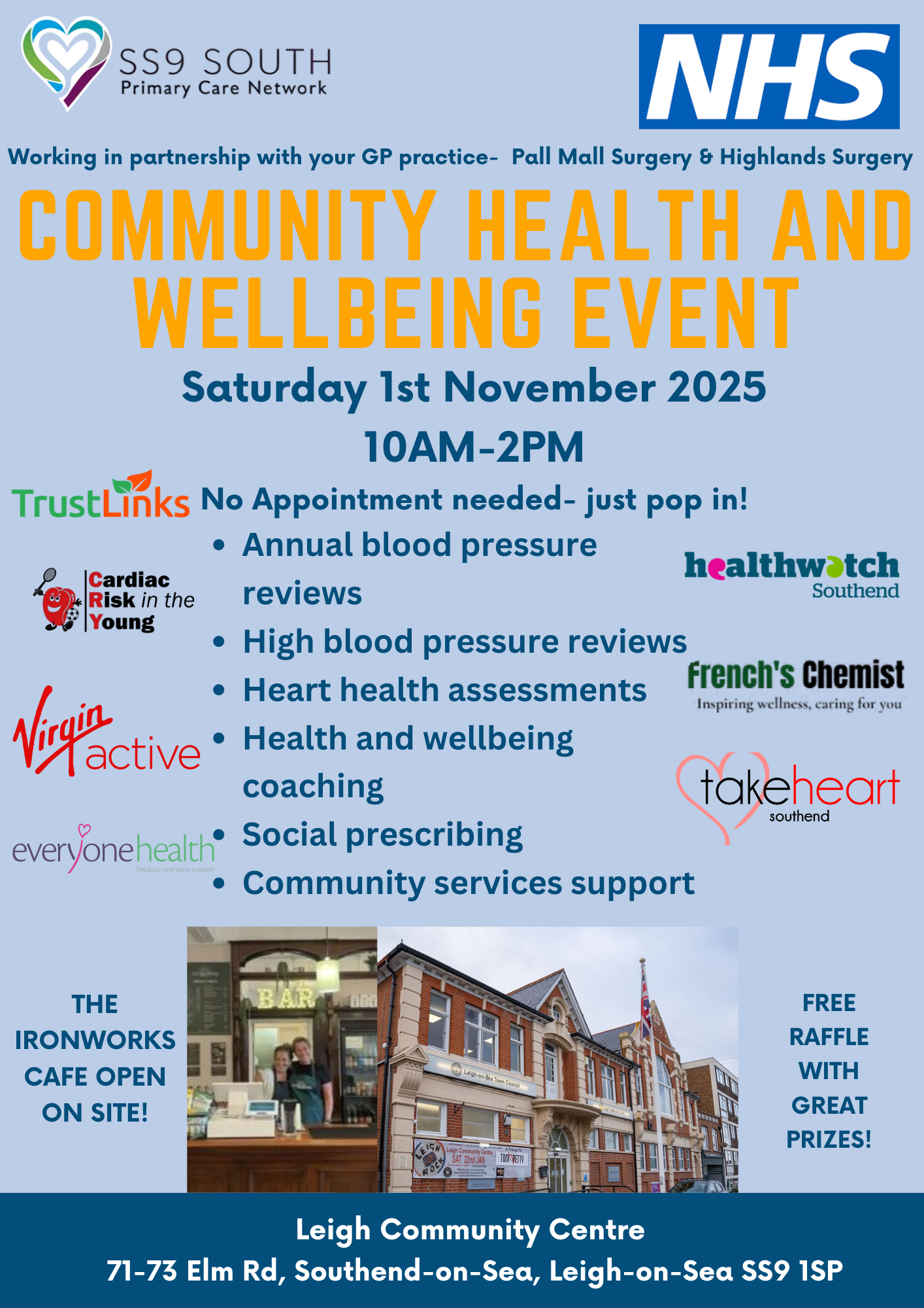 Event details for community event